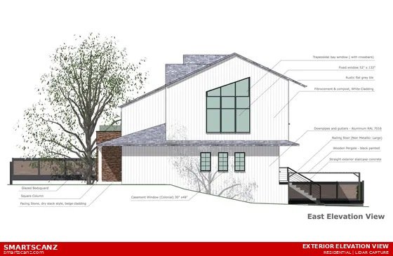 Residential Exterior Elevation East View LiDAR
