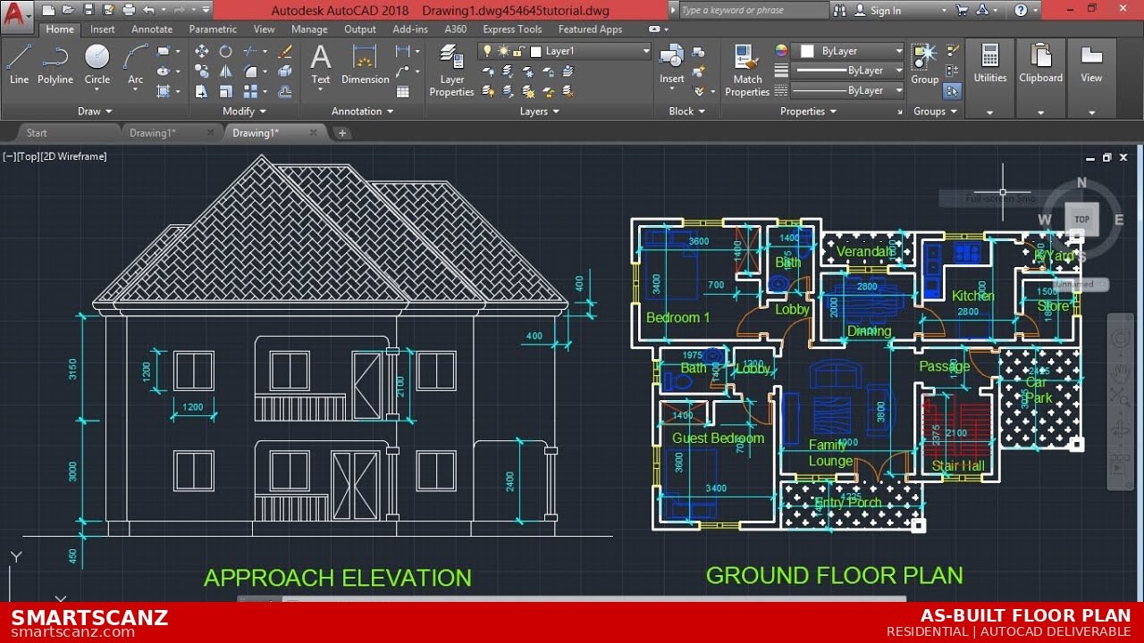 As-Built Floor Plan AutoCAD Deliverable