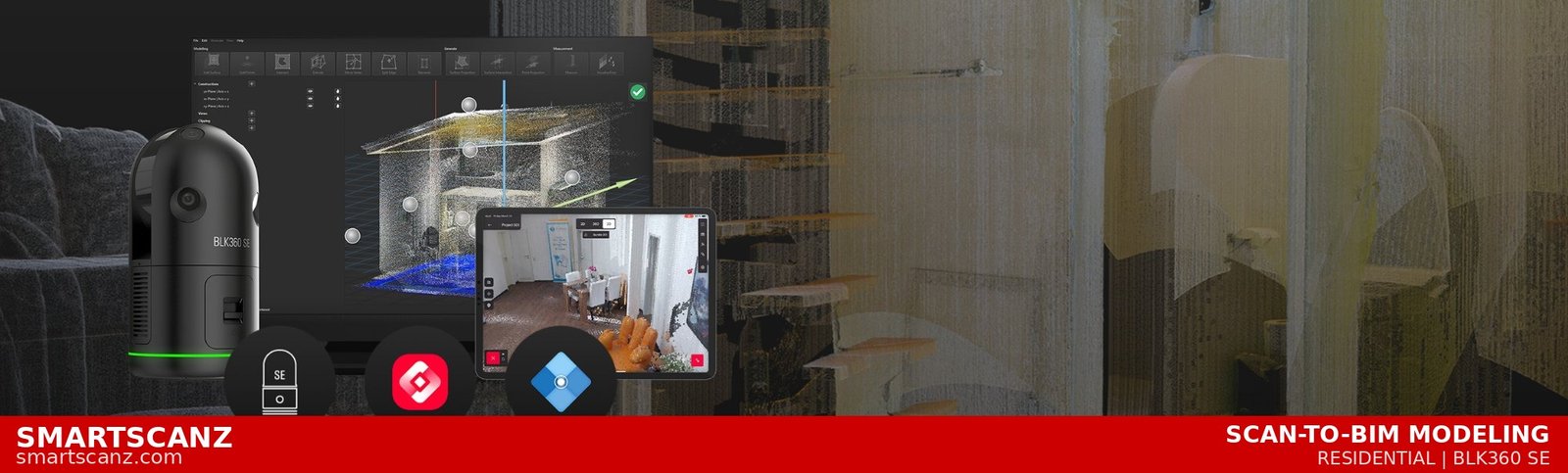 Leica BLK360 SE Interior Scan Live Preview